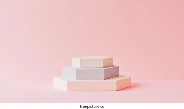 Pastel Geometric Display Podium