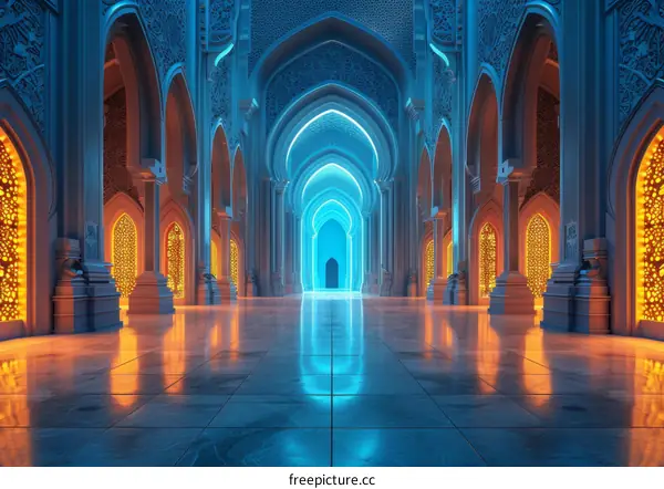 Futuristic Mosque Interior Design