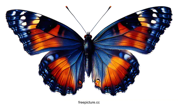 [Transparent Background PNG]Beautiful Colorful Butterfly Closeup