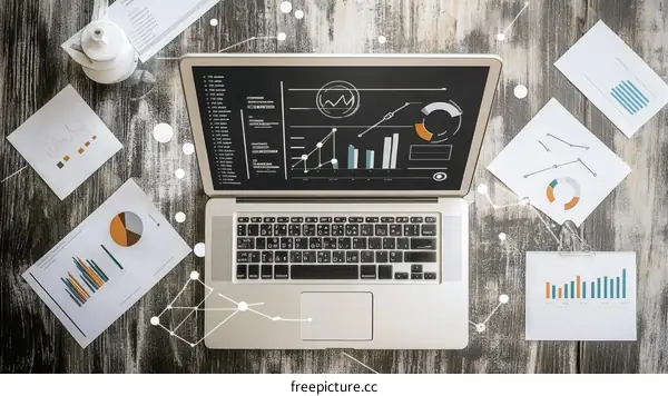 Business Data Analysis on Laptop