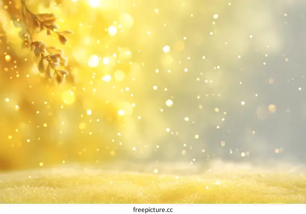 Golden Winter Festive Background Image