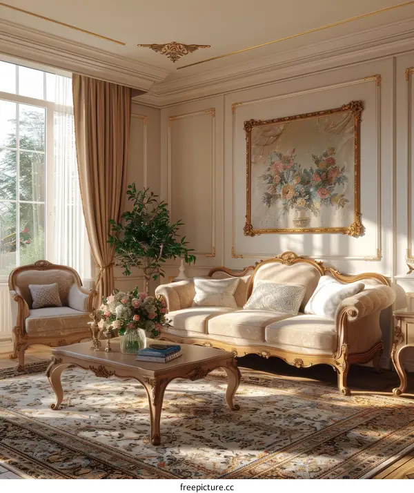 Elegant Classical Living Room Interior Design