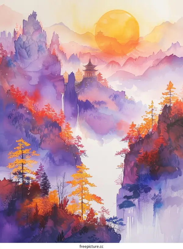 Misty Mountain Landscape