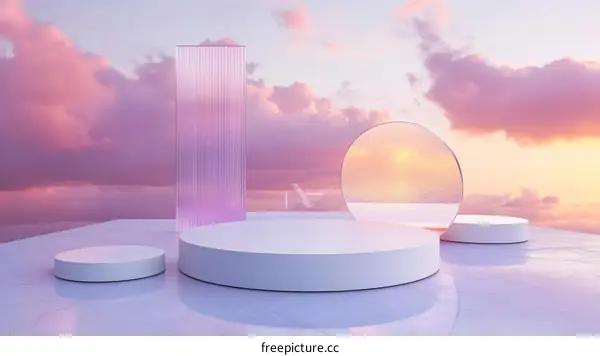 Pastel Sunset Display Stands
