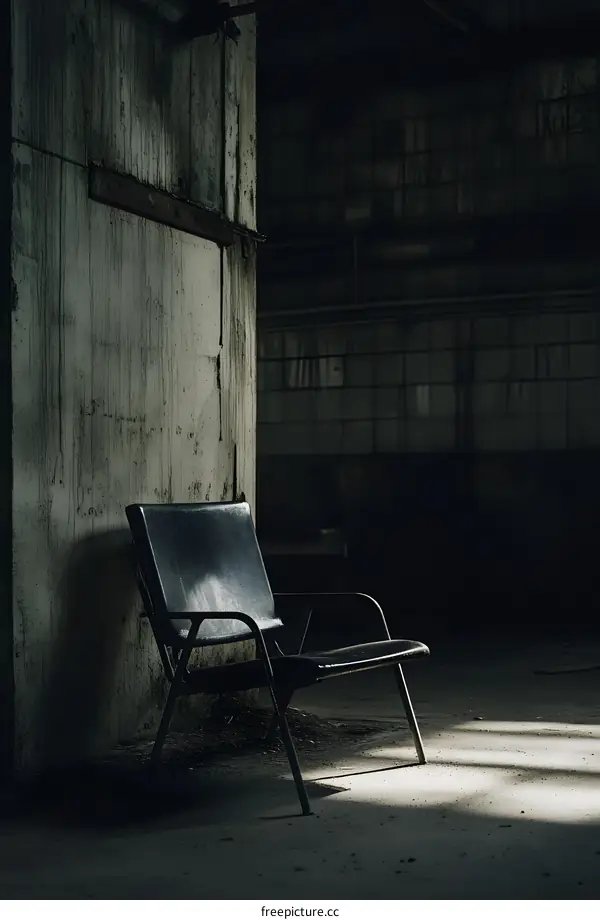 Single Chair in a Dark Room