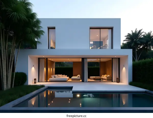 Modern Minimalist House with Pool