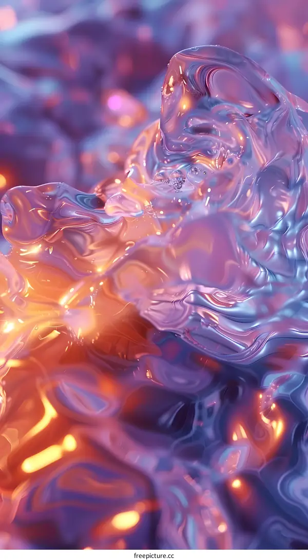 abstract render of a colorful liquid