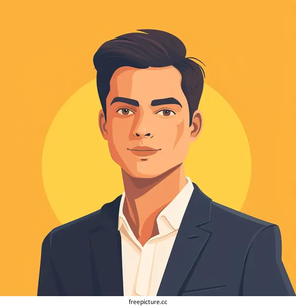 Portrait of a young man in a suit