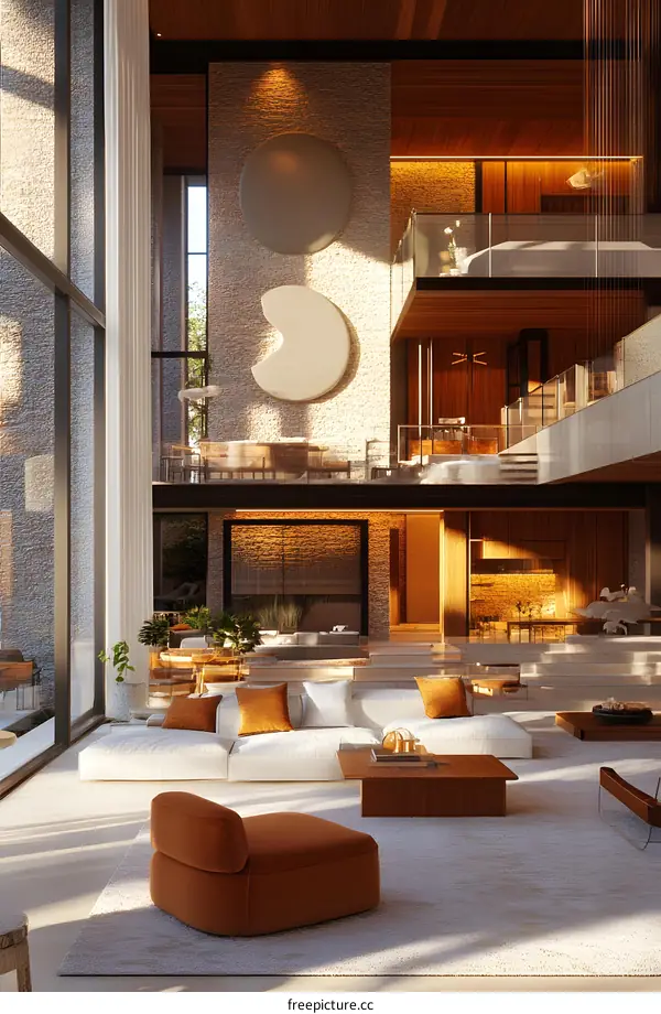 Modern Interior Design with Open Floor Plan and Natural Light