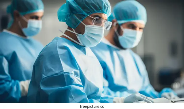 Three surgeons in the operating room