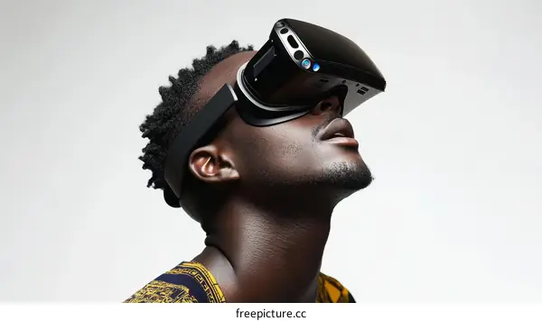African Man Experiencing Virtual Reality