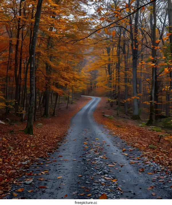 Country road in autumn