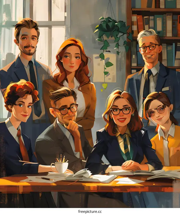 Group of business professionals in a meeting