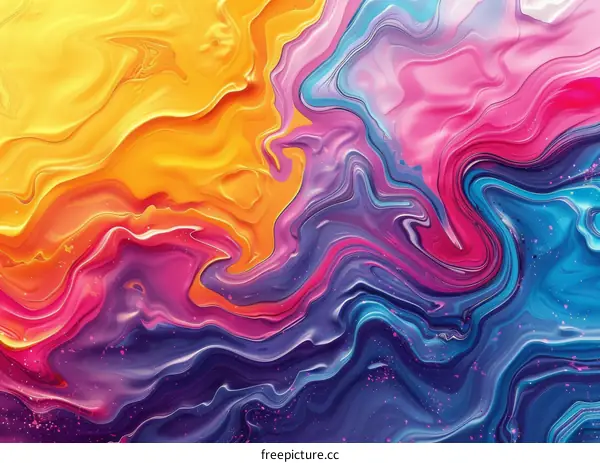 Colorful Abstract Brushstroke Canvas Oil Painting