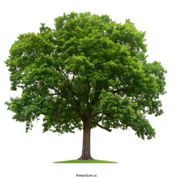 [Transparent Background PNG]Large Green Tree Isolated on White Background