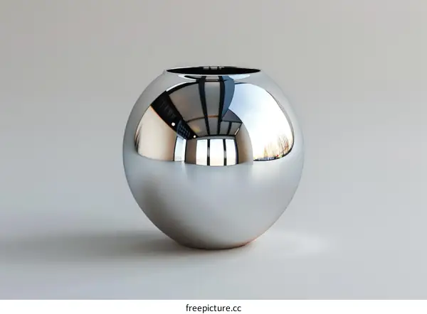 Reflective Sphere Decorative Vase