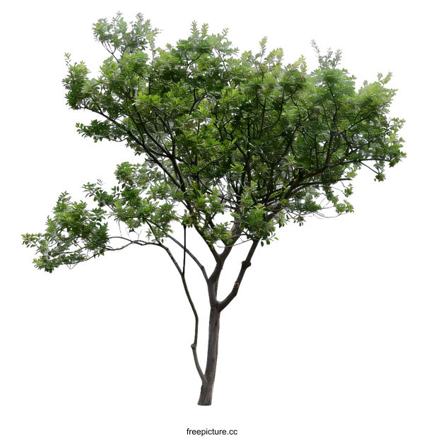 [Transparent Background PNG]Isolated Green Tree with White Background
