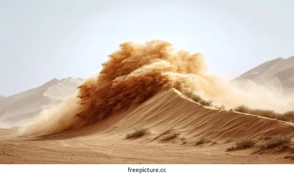 Desert Sandstorm Adventure Landscape
