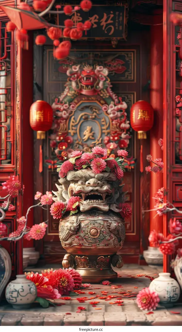 Chinese New Year Celebration with Lion Dance