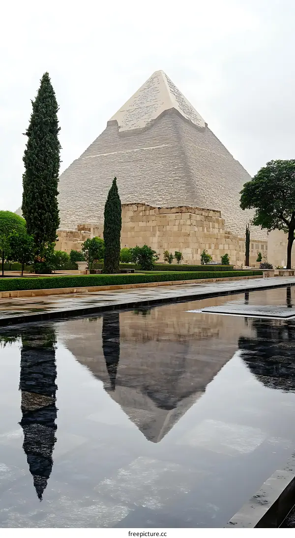 The Great Pyramid of Giza Reflection in Water