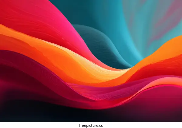 Abstract Colorful Flowing Waves Background