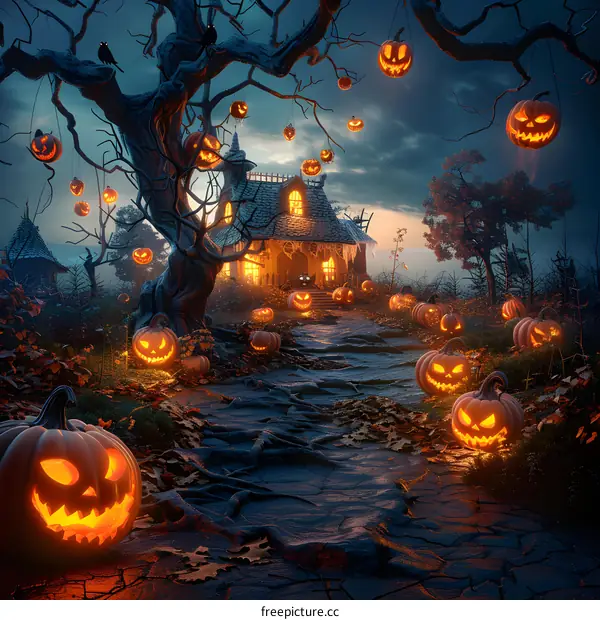 Halloween Pumpkin House