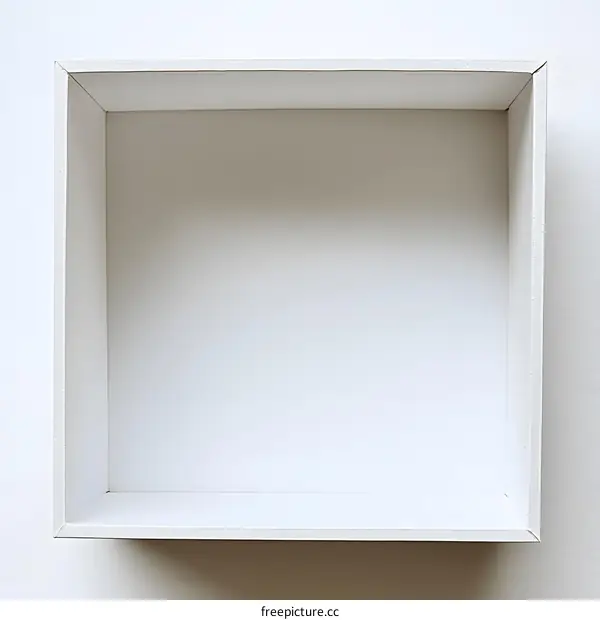 Empty White Box on a White Background