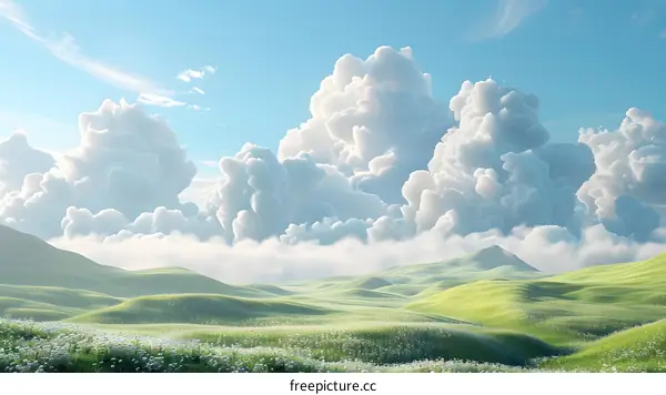 White clouds in the sky