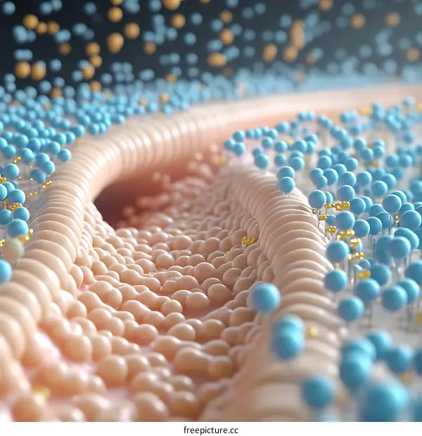 Detailed illustration of cellular membrane transport