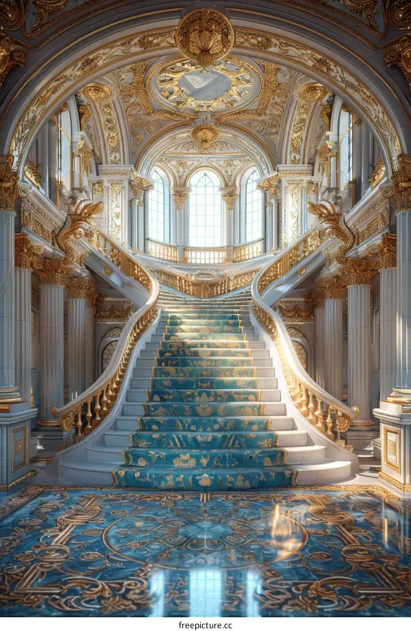 Grand Staircase of an Exquisite Palace