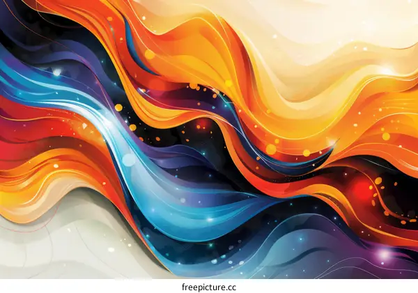 Wavy colorful abstract background