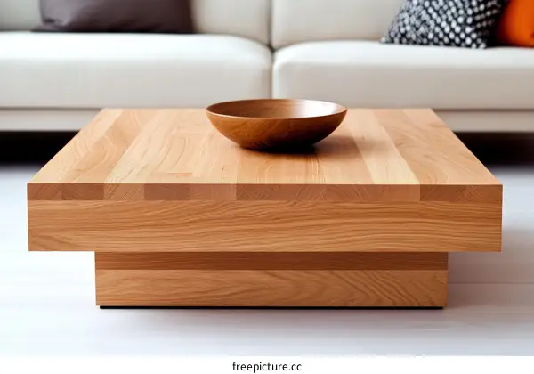 Modern Wooden Coffee Table Detail