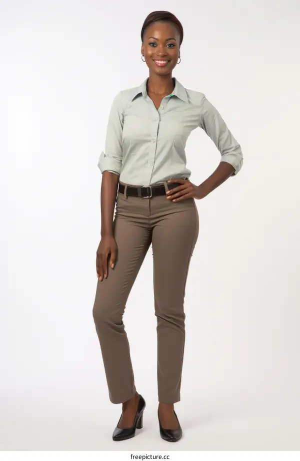 Studio shot of a young African businesswoman