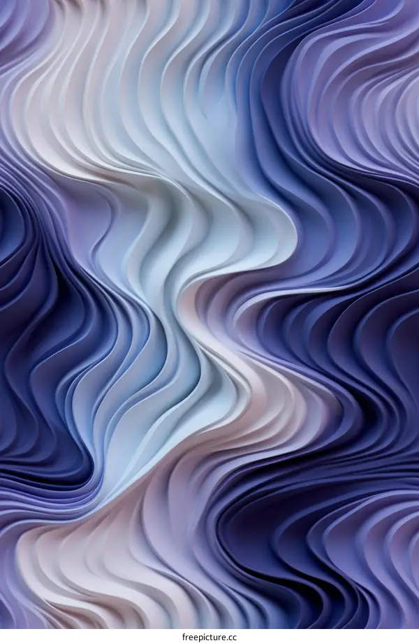 Colorful 3D Rendering of a Fluid Surface with Vibrant Color Transitions