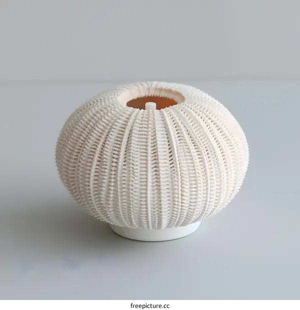 Pink sea urchin shell