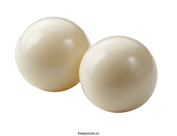 [Transparent Background PNG]Two billiard balls on a white background