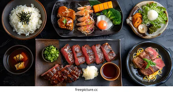 Japanese Cuisine Food Plate Presentation