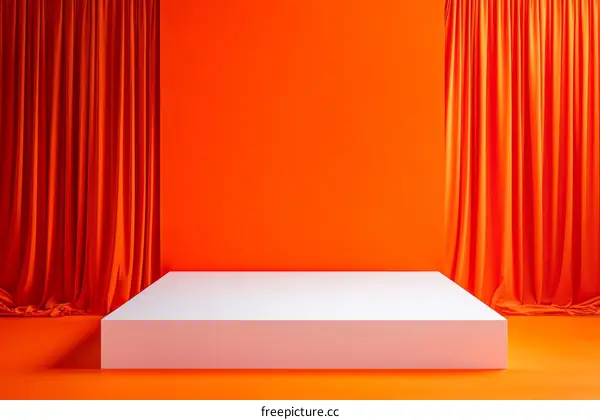 Orange Studio with White Display Pod