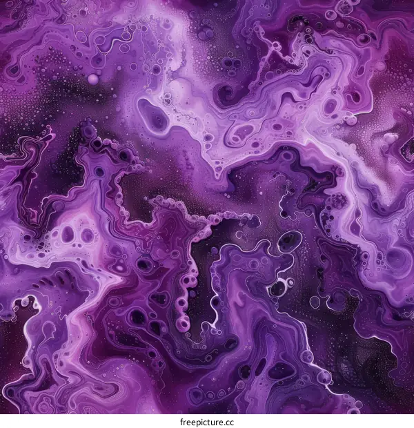 Abstract painting with shades of purple