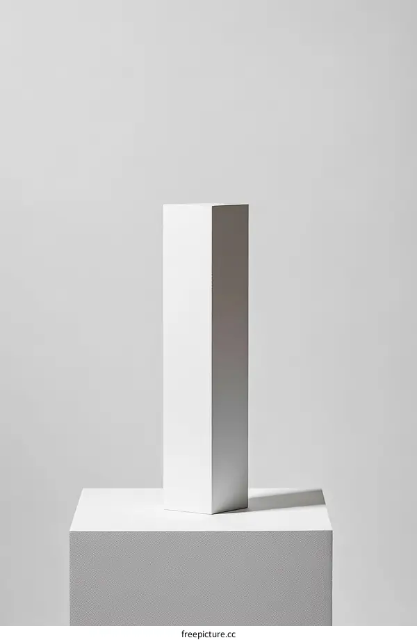 Minimalist White Geometric Product Display