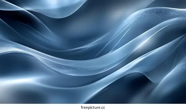 Abstract Blue Wave Design Illustration