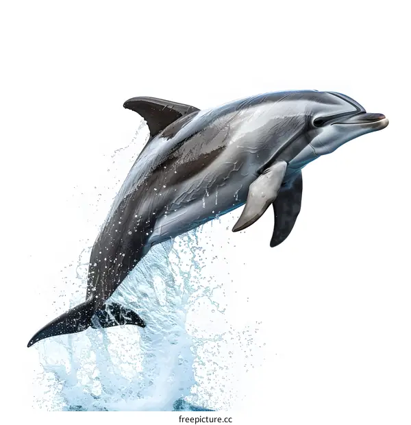 Dolphin leaping from water