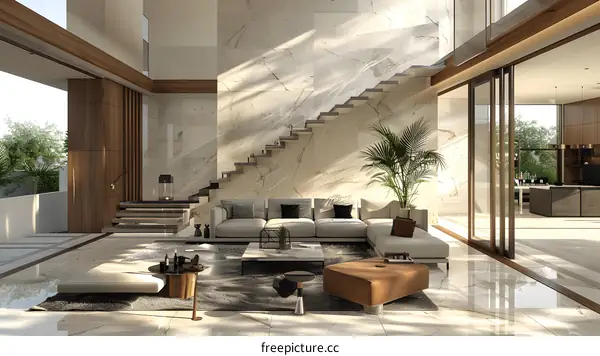 Modern interior design living room