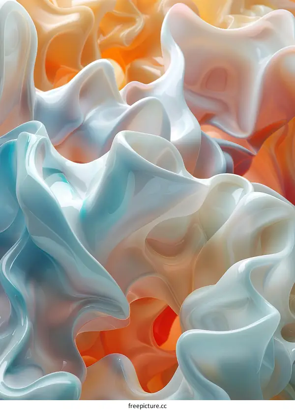 Colorful Abstract 3D Visualization of Network Structure