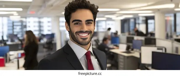 Smiling Man In Office Setting