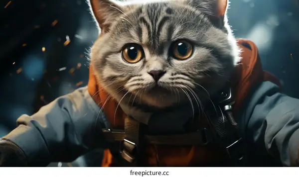 An adorable kitty with a spacesuit on is chilling on an unknown planet.