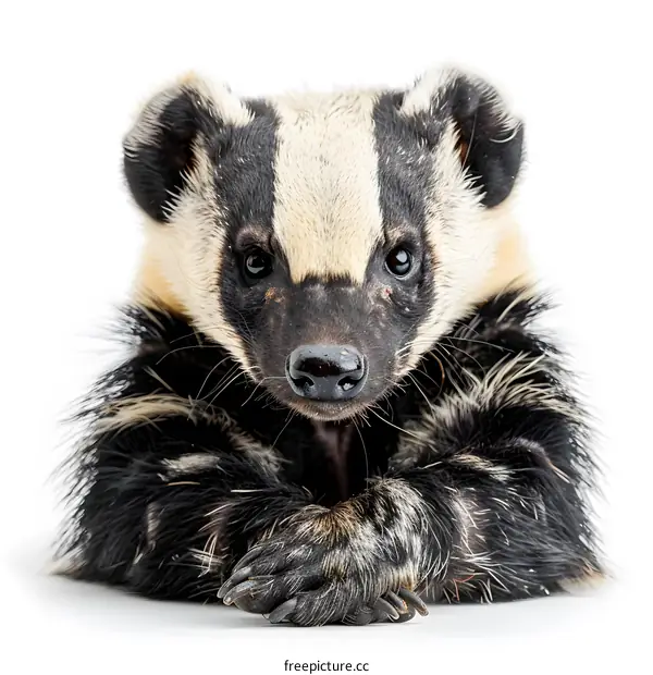 Studio Portrait of a Badger Cub