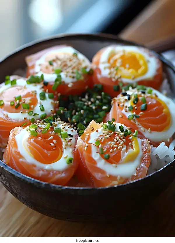 Salmon and egg dish