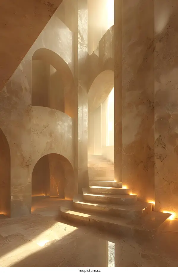 Beige Stone Architectural Design