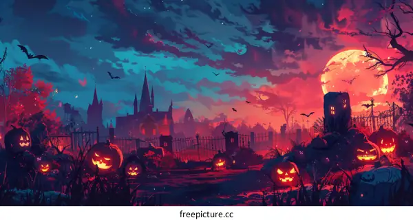 Halloween Pumpkin Graveyard